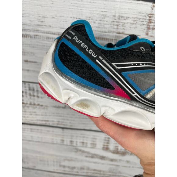 Brooks Pure Flow Tennis Shoes Active Women’s size 5 Black Pink Blue Athletic - Picture 4 of 11